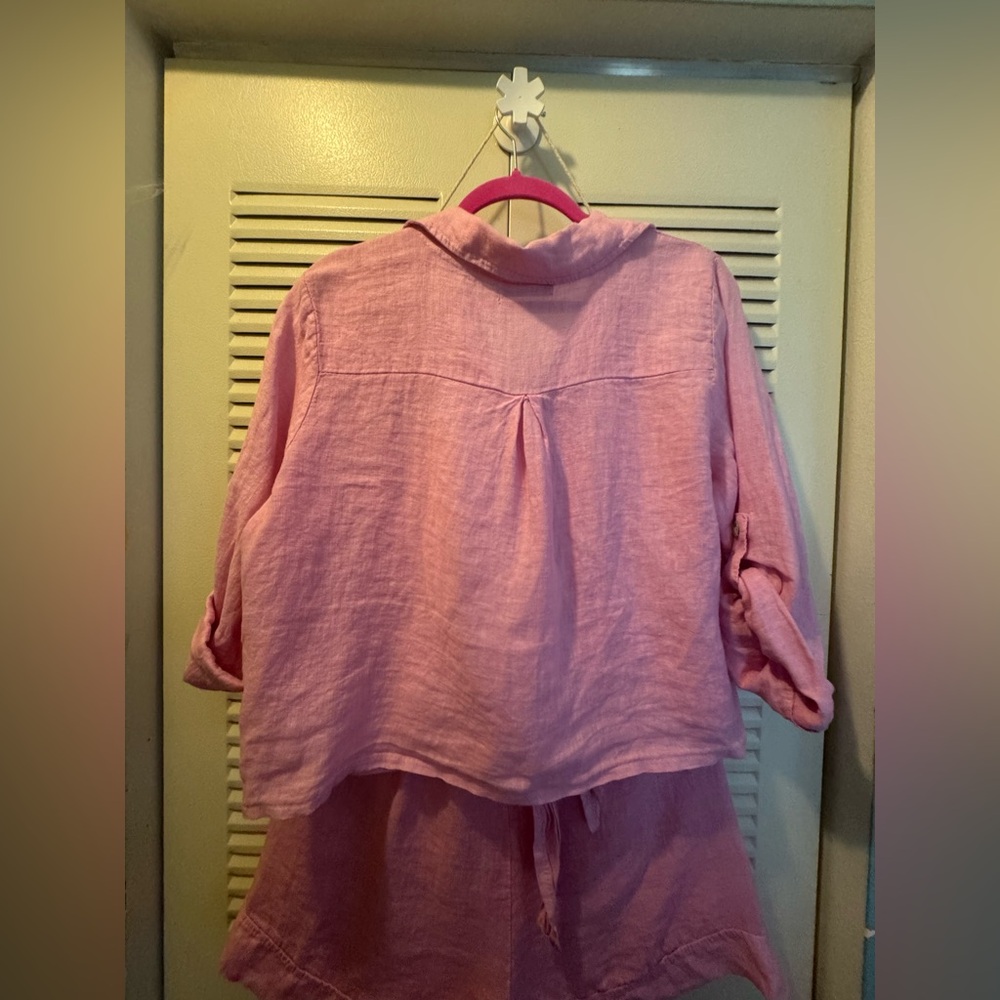 MEO MELI Linen Top and Short Set Sz - Picture 8 of 9